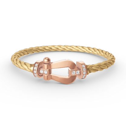 [Glimmer]FORCE LARGE HORSESHOE HALF DIAMOND BRACELET Glimmer GOLD