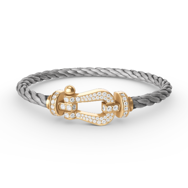[Glimmer]FORCE LARGE HORSESHOE FULL DIAMOND BRACELET GOLD