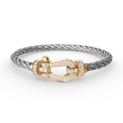 [Glimmer]FORCE LARGE HORSESHOE FULL DIAMOND BRACELET GOLD