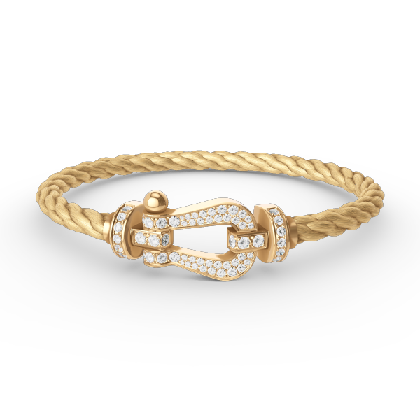 [Glimmer]FORCE LARGE HORSESHOE FULL DIAMOND BRACELET GOLD