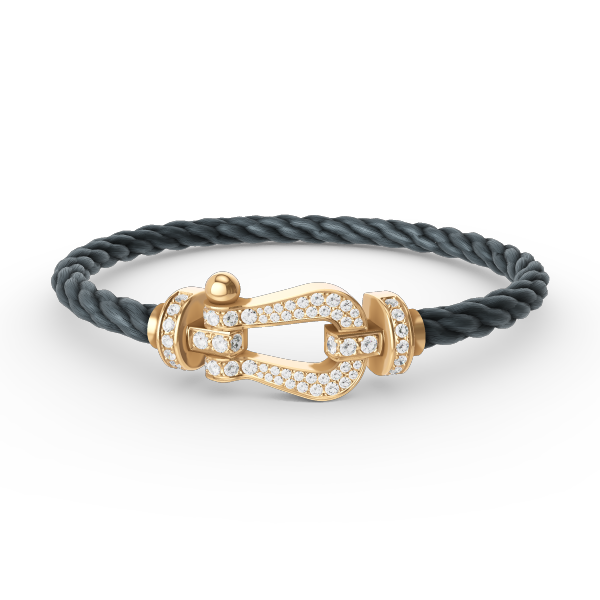[Glimmer]FORCE LARGE HORSESHOE FULL DIAMOND BRACELET GOLD