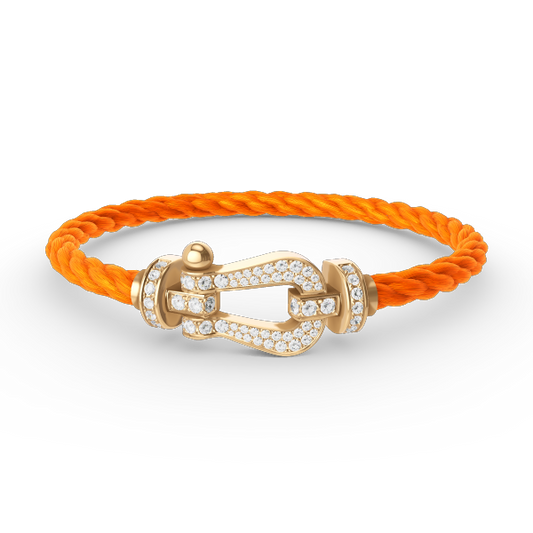 [Glimmer]FORCE LARGE HORSESHOE FULL DIAMOND BRACELET GOLD