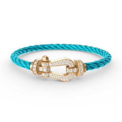 [Glimmer]FORCE LARGE HORSESHOE FULL DIAMOND BRACELET GOLD