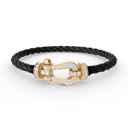 [Glimmer]FORCE LARGE HORSESHOE FULL DIAMOND BRACELET GOLD