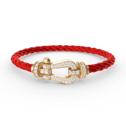[Glimmer]FORCE LARGE HORSESHOE FULL DIAMOND BRACELET GOLD
