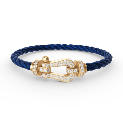 [Glimmer]FORCE LARGE HORSESHOE FULL DIAMOND BRACELET GOLD
