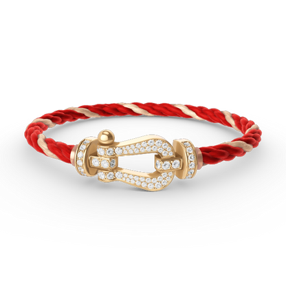 [Glimmer]FORCE LARGE HORSESHOE FULL DIAMOND BRACELET GOLD