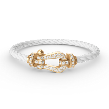 [Glimmer]FORCE LARGE HORSESHOE FULL DIAMOND BRACELET GOLD