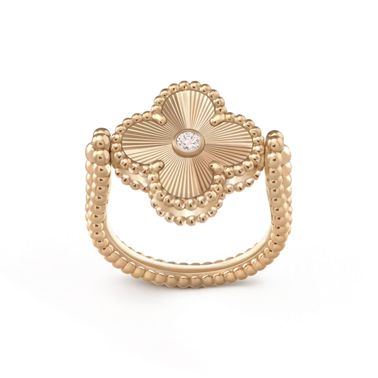 [Glimmer]CLOVER RIVERSIBLE Glimmer GOLD RING