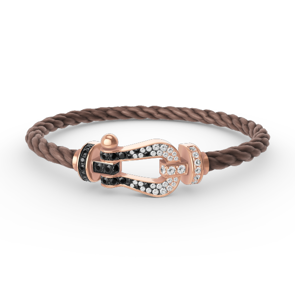 [Glimmer]FORCE LARGE HORSESHOE BLACK WHITE DIAMOND BRACELET Glimmer GOLD