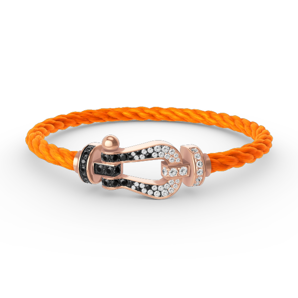 [Glimmer]FORCE LARGE HORSESHOE BLACK WHITE DIAMOND BRACELET Glimmer GOLD