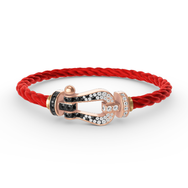 [Glimmer]FORCE LARGE HORSESHOE BLACK WHITE DIAMOND BRACELET Glimmer GOLD