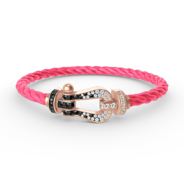 [Glimmer]FORCE LARGE HORSESHOE BLACK WHITE DIAMOND BRACELET Glimmer GOLD