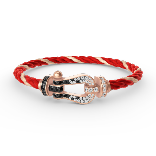[Glimmer]FORCE LARGE HORSESHOE BLACK WHITE DIAMOND BRACELET Glimmer GOLD