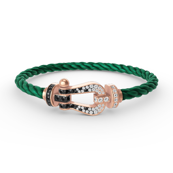 [Glimmer]FORCE LARGE HORSESHOE BLACK WHITE DIAMOND BRACELET Glimmer GOLD