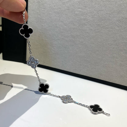 [Glimmer] CLOVER 5 MOTIF ONYXS BRACELET COLLECTION