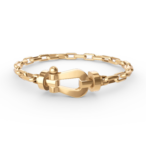 [Glimmer]FORCE LARGE HORSESHOE CLASP  METAL BRACELET