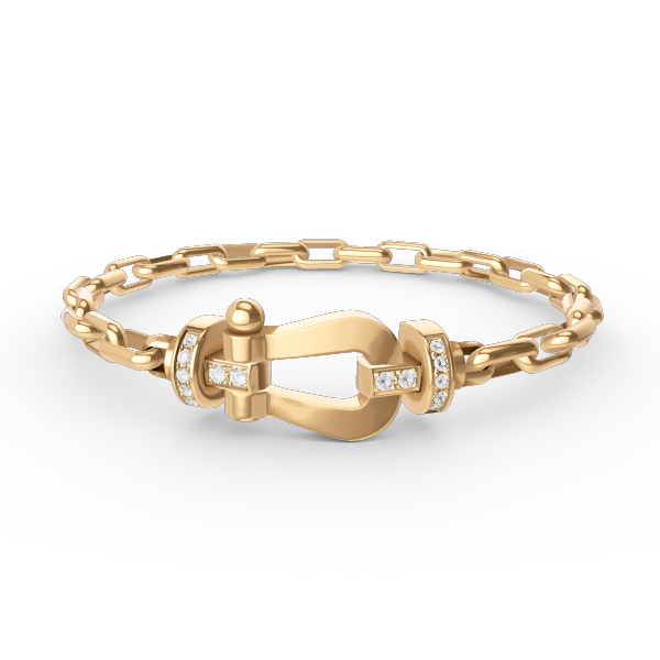 [Glimmer]FORCE LARGE HORSESHOE CLASP  METAL BRACELET