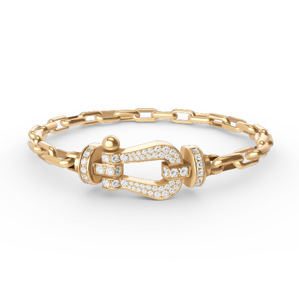 [Glimmer]FORCE LARGE HORSESHOE CLASP  METAL BRACELET