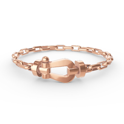 [Glimmer]FORCE LARGE HORSESHOE CLASP  METAL BRACELET
