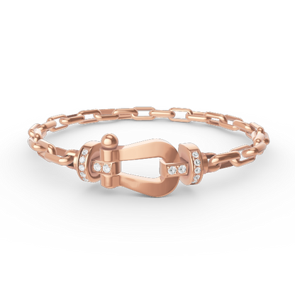 [Glimmer]FORCE LARGE HORSESHOE CLASP  METAL BRACELET