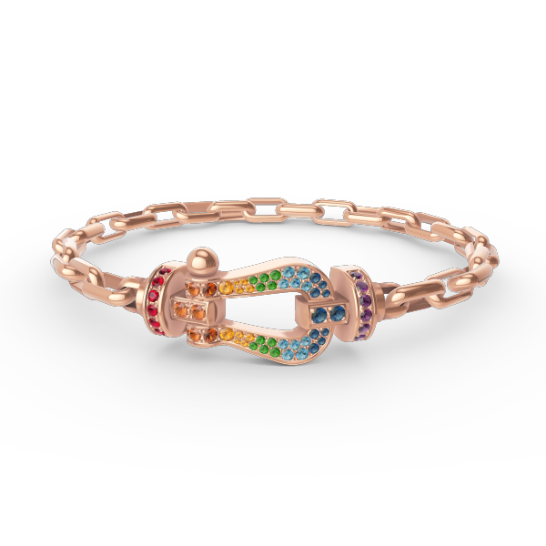 [Glimmer]FORCE LARGE HORSESHOE CLASP  METAL BRACELET