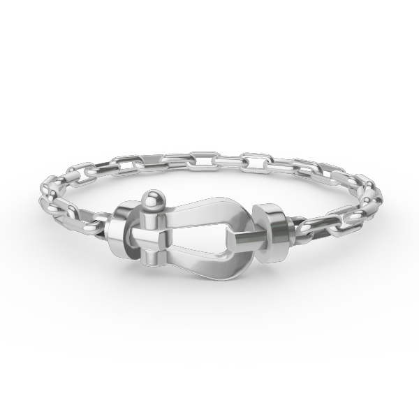 [Glimmer]FORCE LARGE HORSESHOE CLASP  METAL BRACELET
