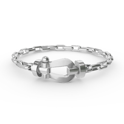 [Glimmer]FORCE LARGE HORSESHOE CLASP  METAL BRACELET
