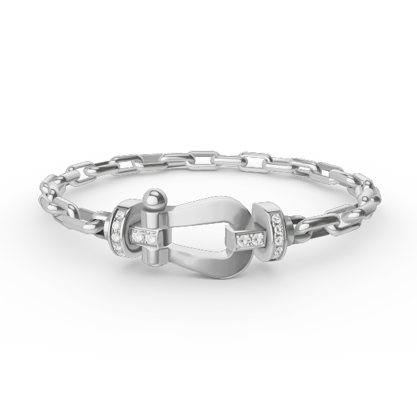[Glimmer]FORCE LARGE HORSESHOE CLASP  METAL BRACELET