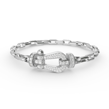 [Glimmer]FORCE LARGE HORSESHOE CLASP  METAL BRACELET