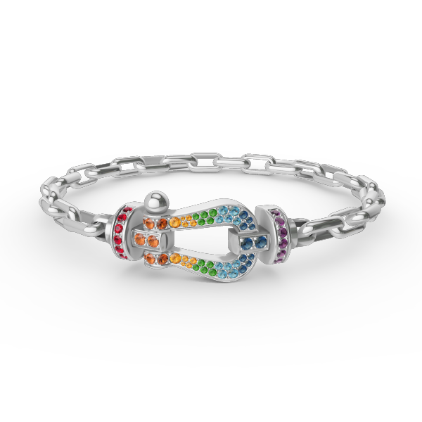 [Glimmer]FORCE LARGE HORSESHOE CLASP  METAL BRACELET