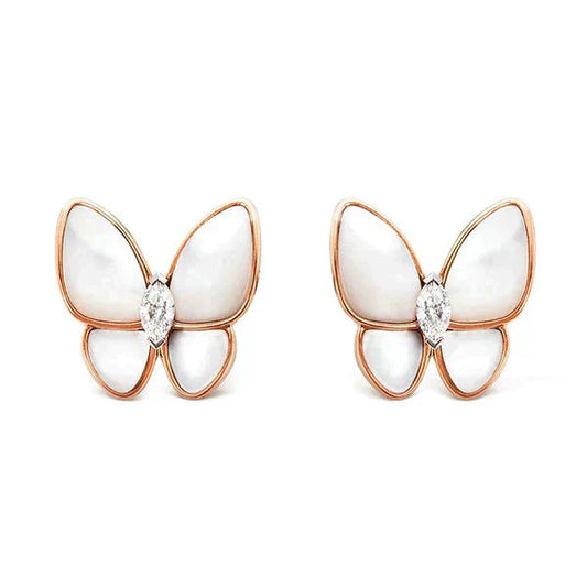 [Glimmer]BUTTERFLY MOP DIAMOND EARRINGS