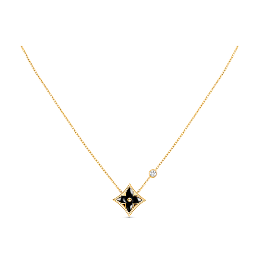[Glimmer]STAR BLACK MOP NECKLACE