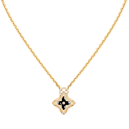 [Glimmer]STAR PEDANT PINK GOLD DIAMOND NECKLACE