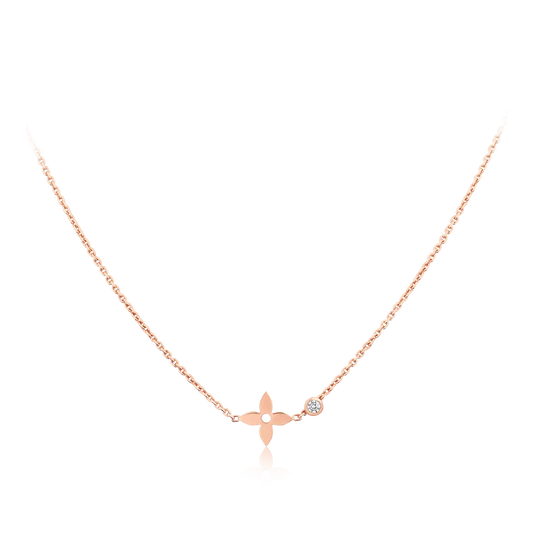 [Glimmer]BLOSSOM PENDANT PINK GOLD AND DIAMOND