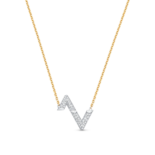 [Glimmer]VOLT SILVER DIAMOND PEDANT NECKLACE