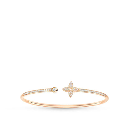 [Glimmer]IDYLLE PINK GOLD OPEN BRACELET DIAMOND PAVED