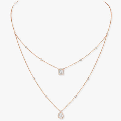 [Glimmer]MY TWIN 2 ROW DIAMOND NECKLACE