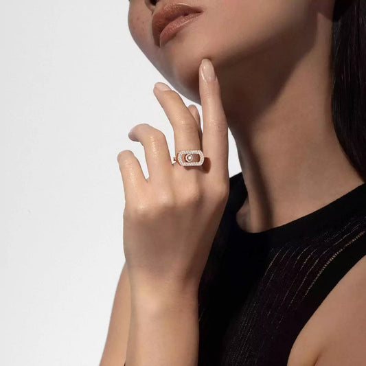 [Glimmer]So Move Pave_-Set Diamond Ring
