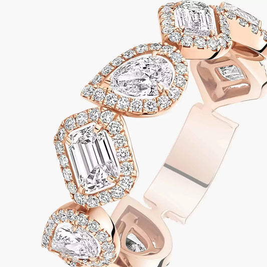 [Glimmer]Diamond Wedding Ring My Twin