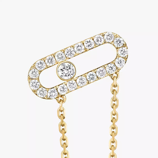 [Glimmer]Move Uno Diamond Earrings