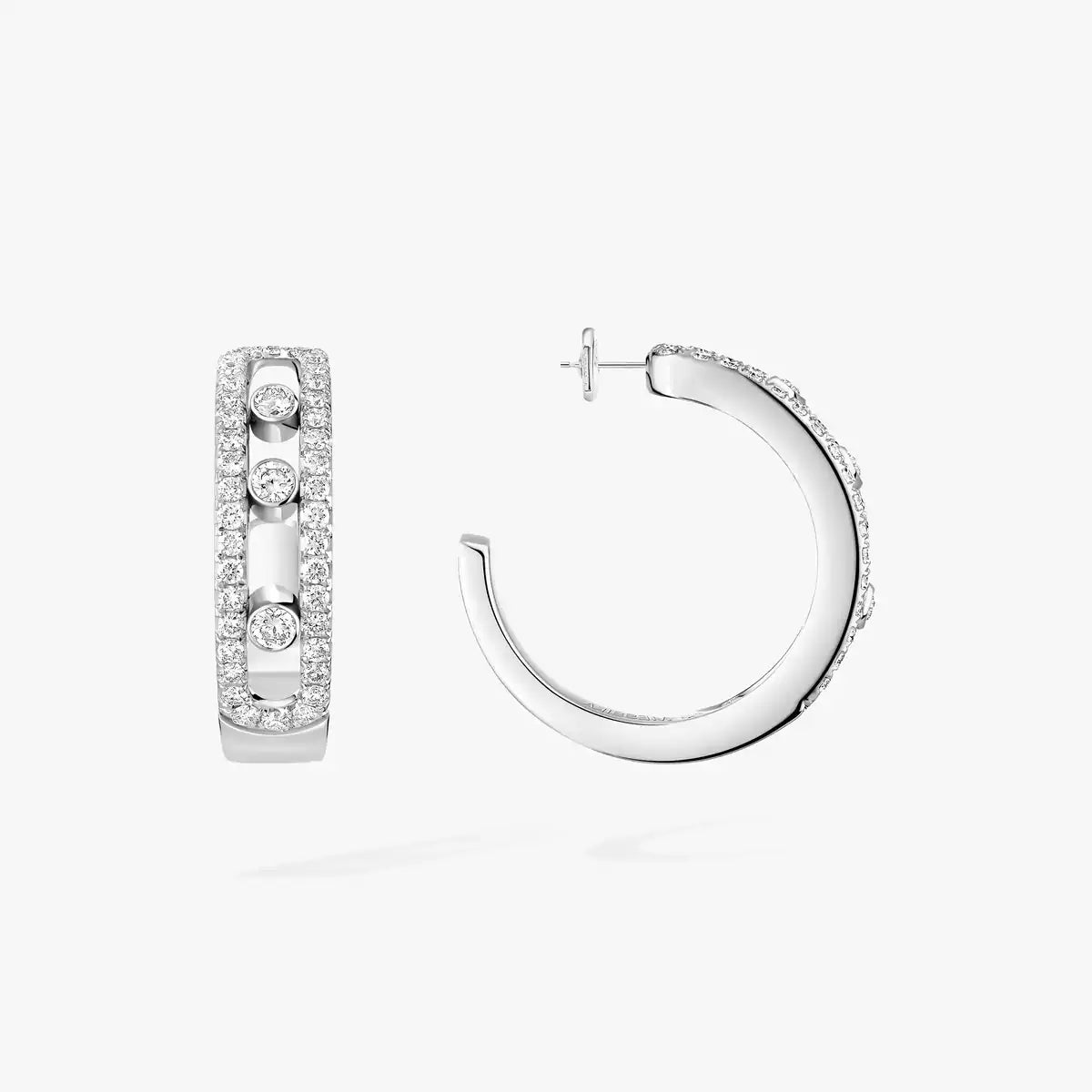 [Glimmer]Diamond Pave_ Hoop Earrings Move