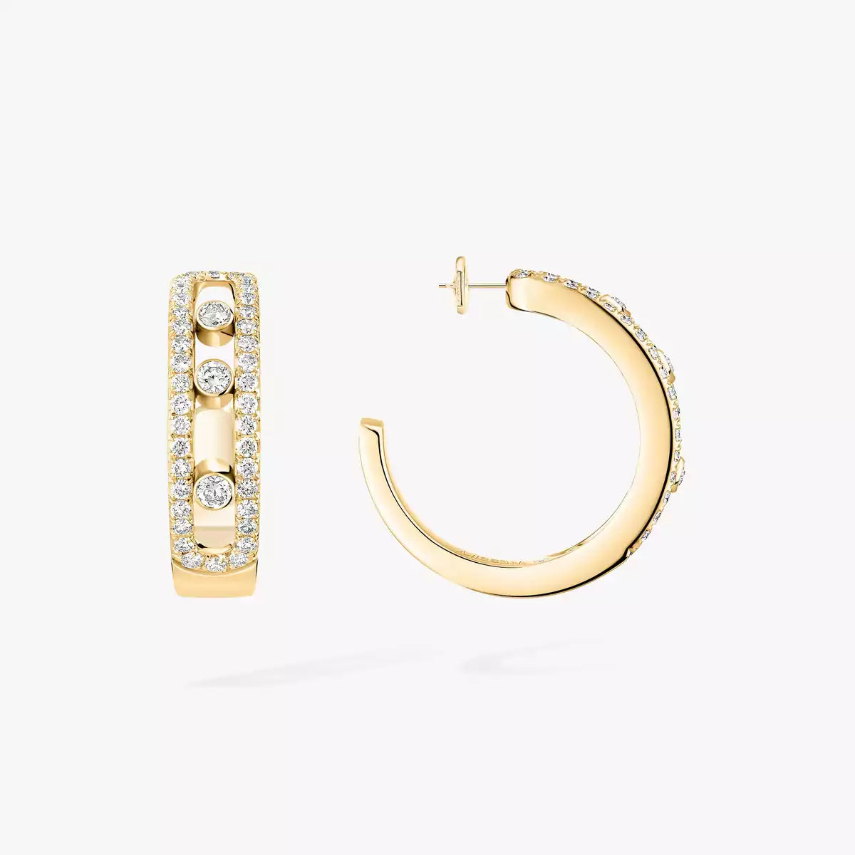 [Glimmer]Diamond Pave_ Hoop Earrings Move