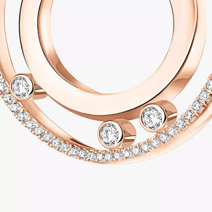 [Glimmer]Move Romane Small Diamond Hoop Earrings