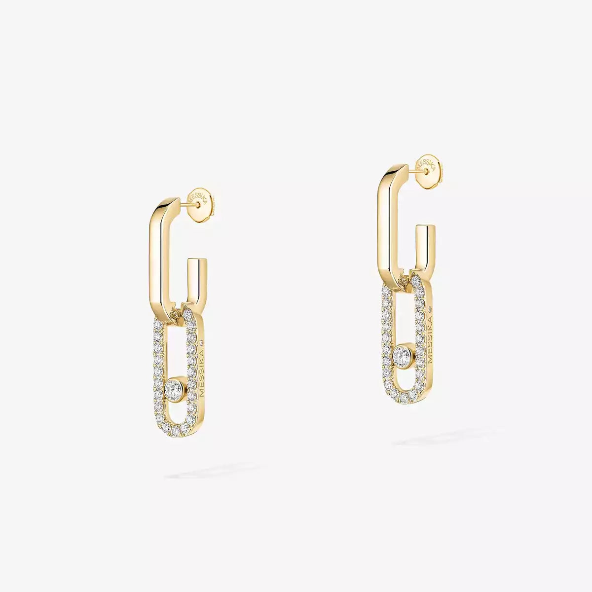 [Glimmer]Move Link Diamond Earrings