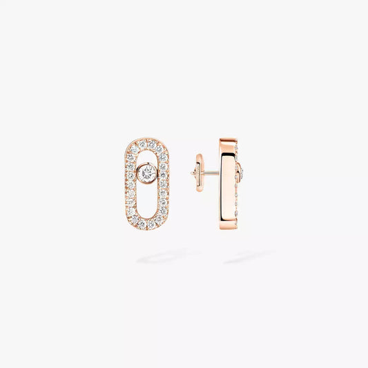 [Glimmer]Move Uno Diamond Earrings