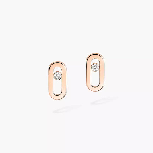 [Glimmer]Move Uno Diamond Stud Earrings