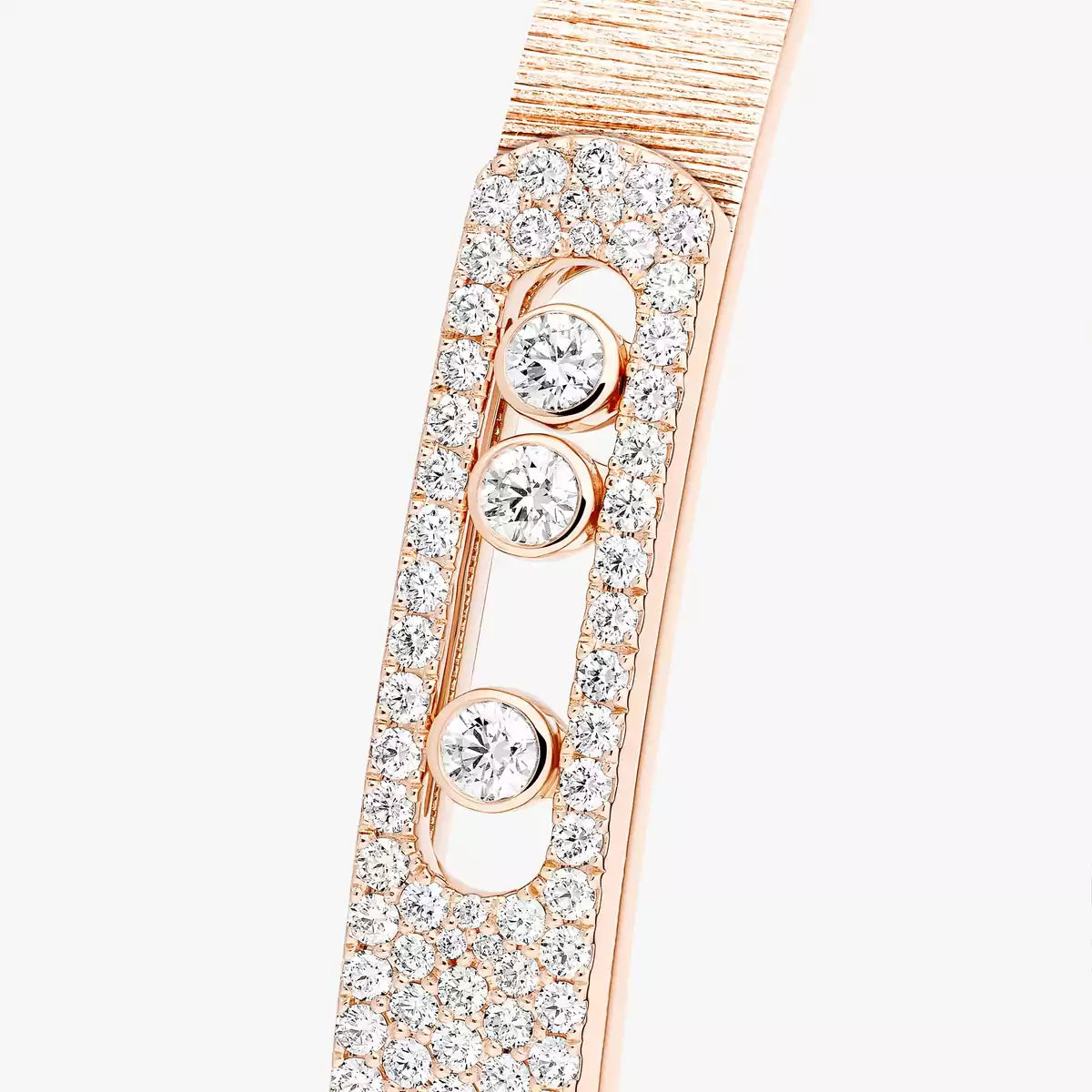 [Glimmer]Move Noa Ciselé half pavé bangle