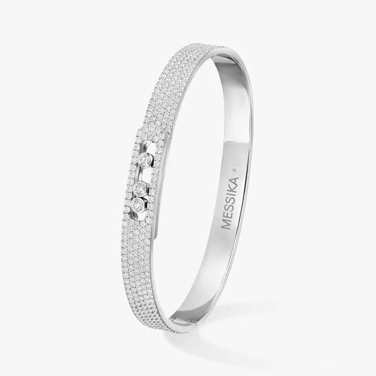 [Glimmer]Move Noa Full Pavé Diamond Bangle Bracelet