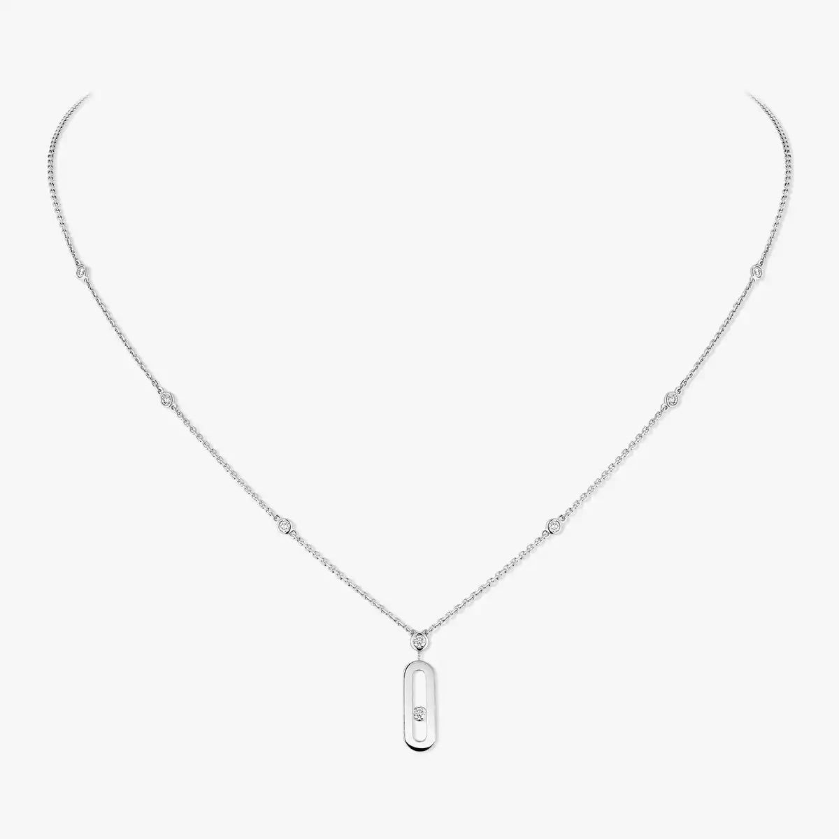 [Glimmer] Move Uno Gold Diamond Long Necklace